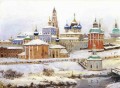 Monasterio troitse sergiyev Konstantin Yuon paisaje urbano escenas de la ciudad